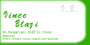 vince blazi business card